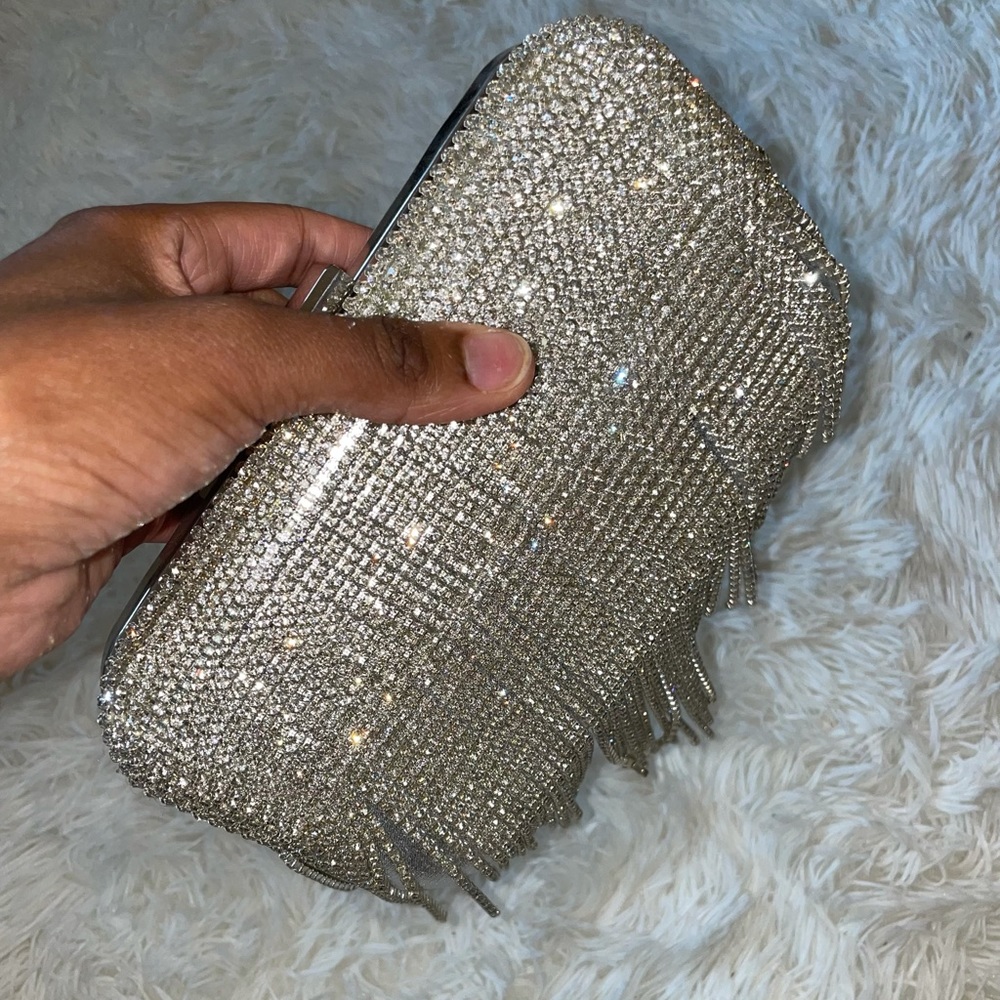 Greatest Waterfall Evening Clutch Silver
